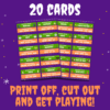 20 danger word cards